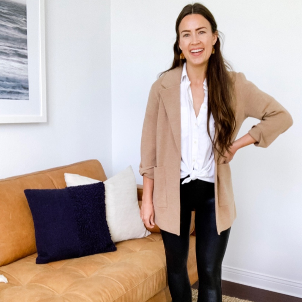 Jcrew Sophie open-front sweater-blazer